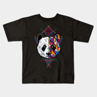 Geometric Panda Kids T-Shirt